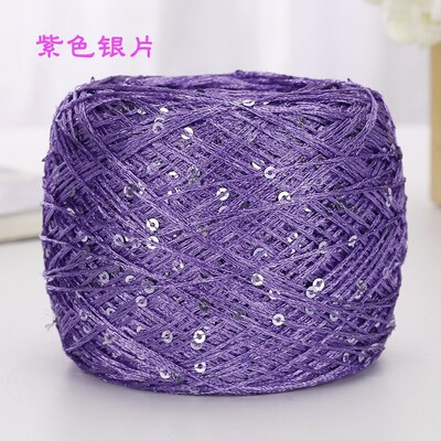 100g/ball Shiny Sequin Yarn Colorful Crochet Thin Thread Yarn for Hand Knitting Sweater Shawl Yarn DIY Crochet Hook Thread