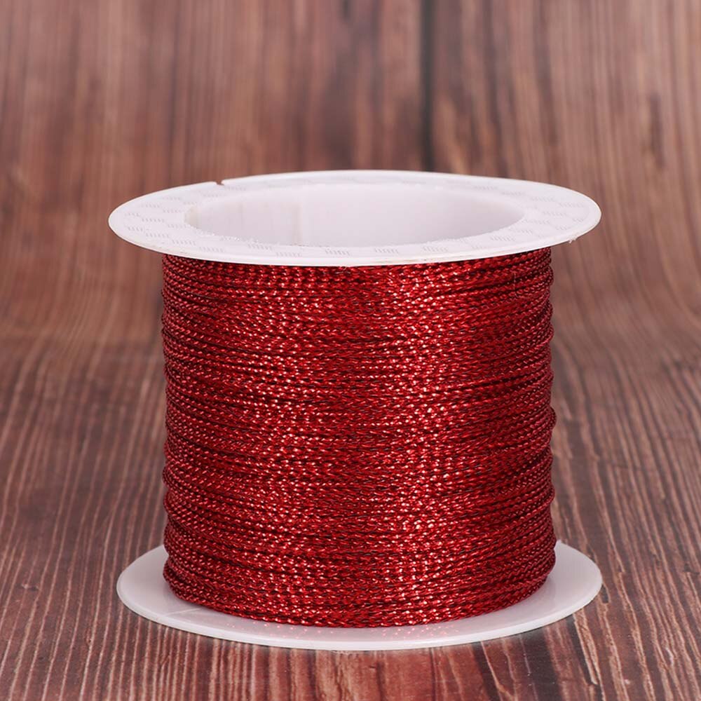 20/60 Meter Touw Goud/Zilver/Rode Koord Draad Koord String Riem Lint Tag Line Armband Maken Geen-slip Kleding: 20m red