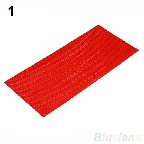 Fiets Auto Accessoires Fiets Reflecterende Sticker Strip Mtb Fietswiel Sticker Fluorescerende Tape Reflector Sticker Fietsen Decor: Rood