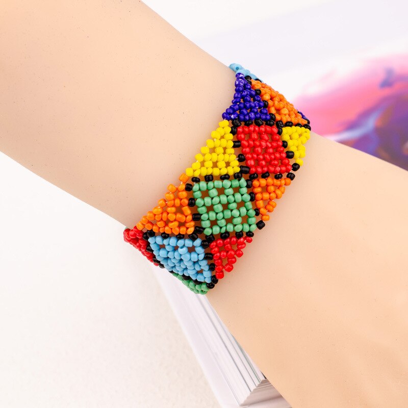 Svärdotter mia mizhu-serien populärt elastiskt armband för damer enkelt handvävt armband i strandsemesterstil: 2156 14