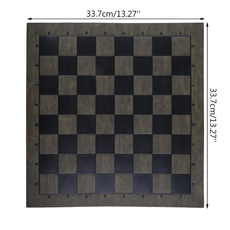 Reliëf Lederen Internationale Schaken Bordspellen Mat Checkers Universele Schaakbord