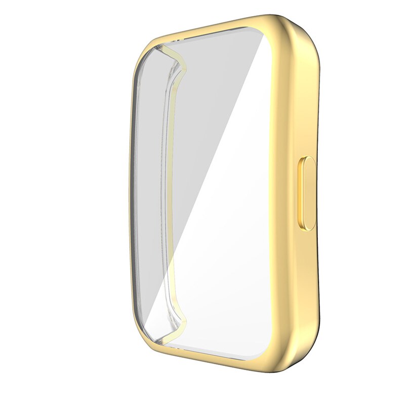 Soft Protective Case For Huawei Honor Band 6 Watch Cover Plating Shell Full Screen Protector For Honor Band 6 Bumper Accessories: Gold