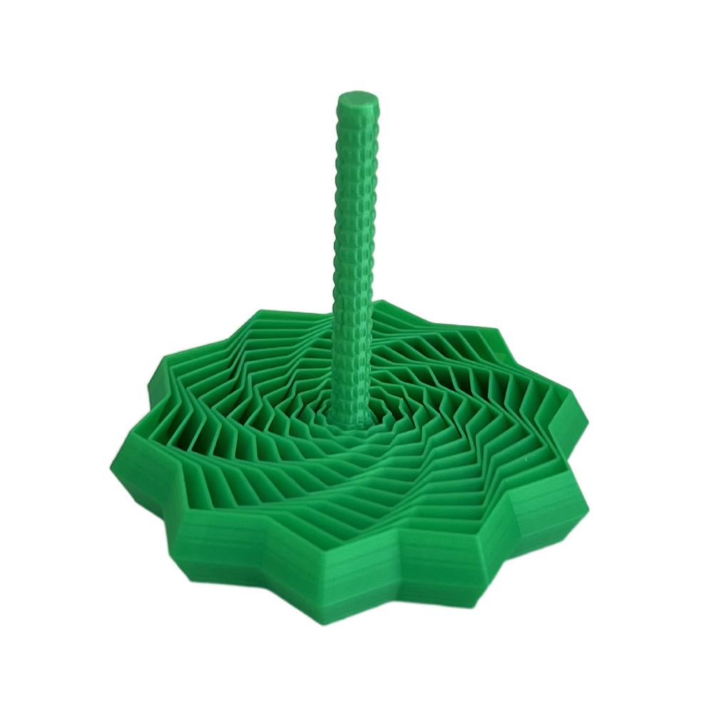 Expanded Sensory Fidget Star 3D Printed with Handles Fractal Fidget Hexagon Whirling Spiral Stress Relief Toy: Red