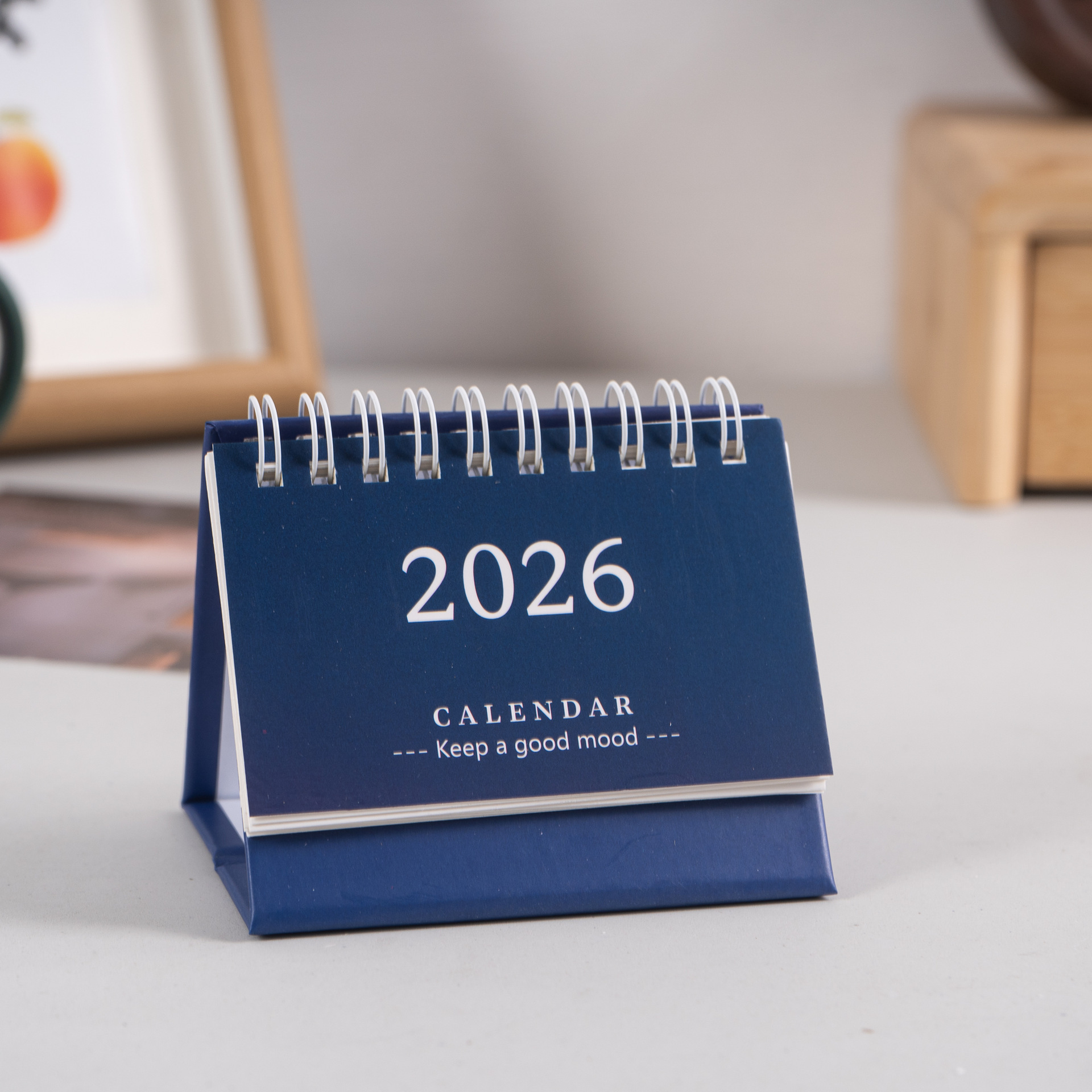 Enkel engelsk mini-skrivebordskalender til skrivebordsvisning, bærbar kalender til skrivebordsdekorasjon, håndlaget dagbok  .07.12: Grønn