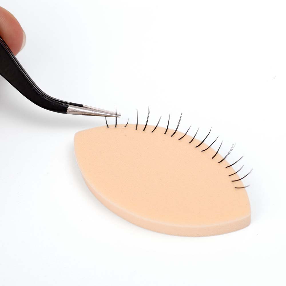 60PCS Soft Sponge False Eyelash Pads Beginner Lash Map Chart Wispy Lashes Reusable Makeup Puffs Training Eyelash Extensions Tool