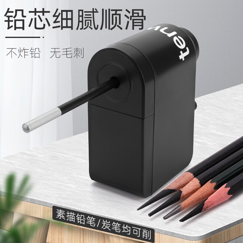 Pencil Sharpener Hand Crank with Container for Children Painting Artist Stationery School Supplies Tenwin Art