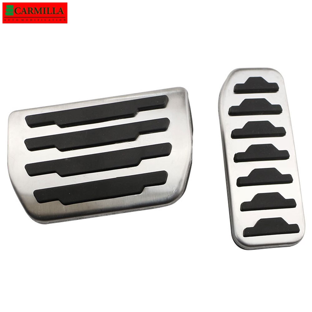 Coche Carmilla pedales para Jaguar E-ritmo Epace , , , de acero inoxidable de freno para automóvil Pedal de acelerador de protección cubiertas: AT Style