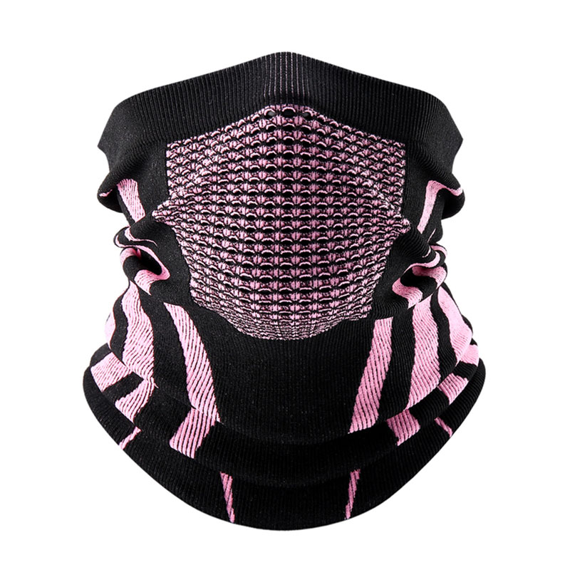 Winter Thermal Face Bandana Mask Cover Neck Warmer Gaiter Bicycle Cycling Ski Tube Scarf Hiking Breathable Masks Print Women Men: F