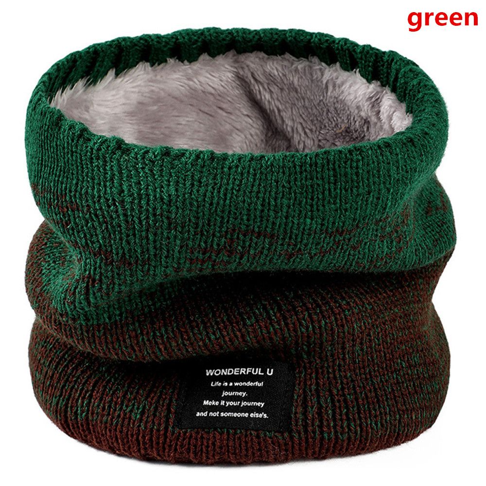 Foulard d&#39;hiver en cachemire épais pour homme et femme, cache-col, Bandana, tricoté, , résistant, masque de Ski, mouchoir: 3 green