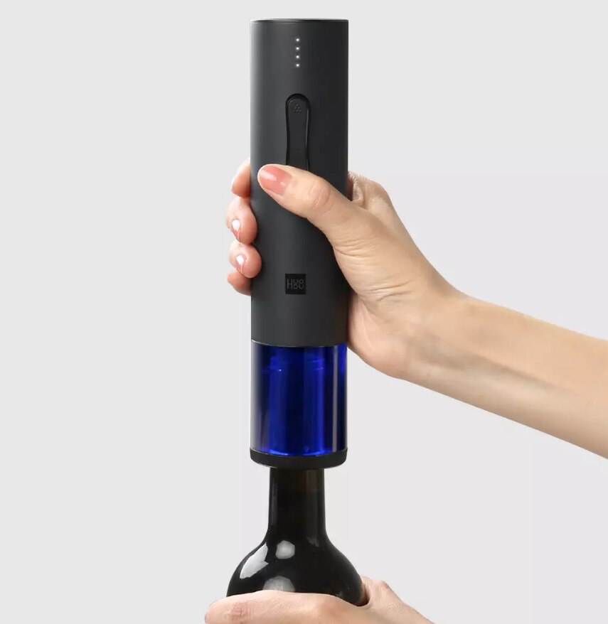 Xiaomi Huohou Automatique Rouge Vin Ouvre-Bouteille Bouchon Bouchon Rapide Décanteur Électrique Band Elektrische Flesopener
