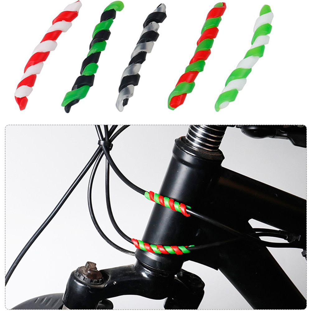 5Pcs Bicycle Brake Cable Protectors Anti-friction Housing Rubber Protector Bicycle Frame Cycling Wrap Guard Tubes Bicycle Parts