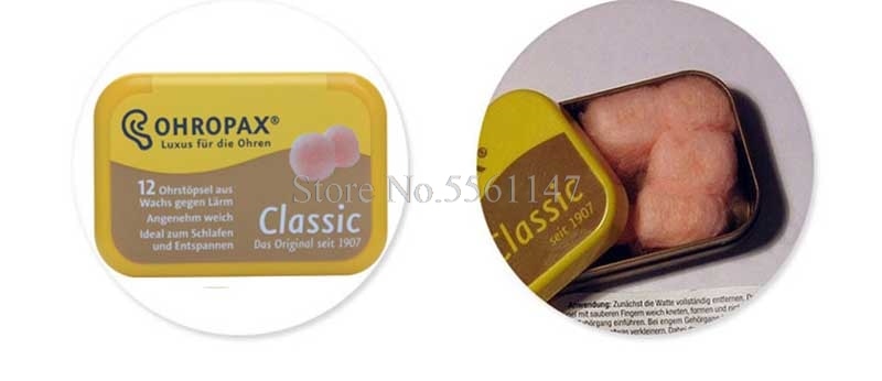 6pary oryginał Ohropax klasyczny woskowe zatyczki robić uszu wygodne woskowane zatyczki robić uszu Traval spanie redukcja szumów zatyczki robić uszu