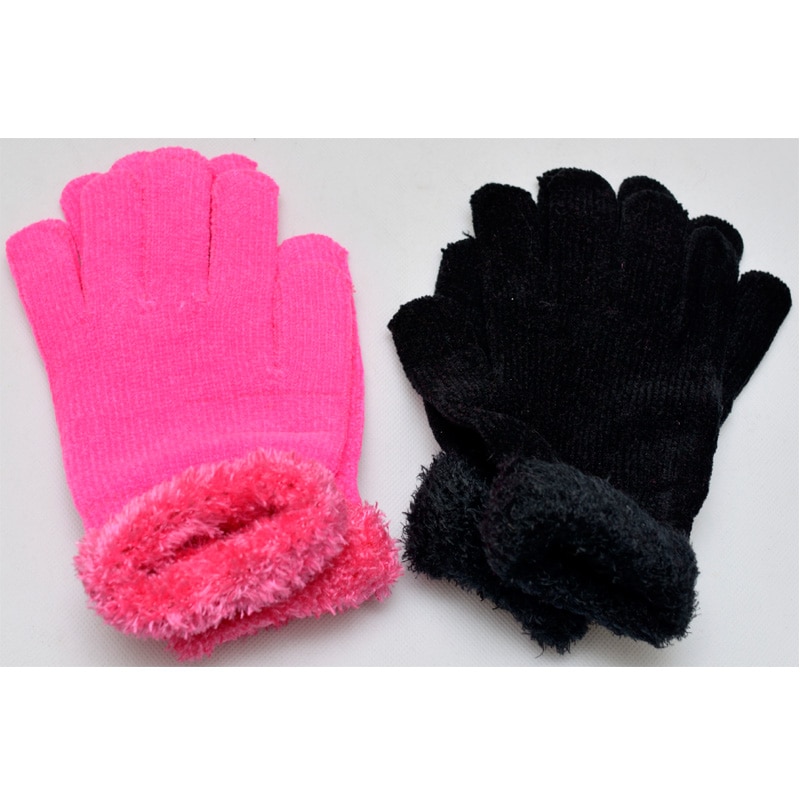Unisex Otoño e Invierno hombres mujeres cálido guantes pluma pura manoplas suaves Guantes negro Rosa algodón Fitness guantes 2Cols