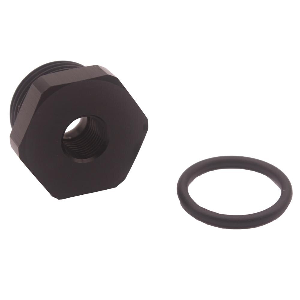 EEN-10 (AN10) ORB Hex Hoofd Poort Plug met O ring Baas Met 1/8 "NPT Poort Zwart
