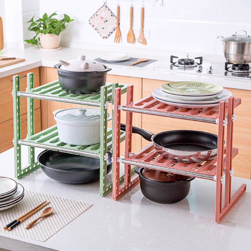 Vanzlife verstelbare plank onder de grond spoelbak ontvang een rek plank in de keuken keukenbenodigdheden en ontvang pot rek plank rek