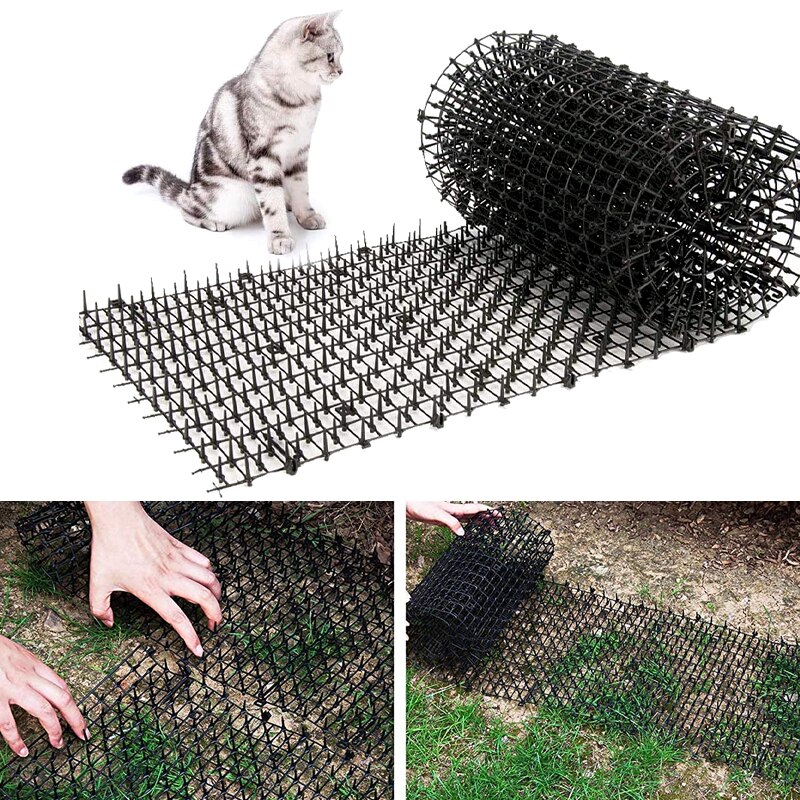 Garden Efficient Blocking Cat Deterrent Mat Spike Portable Anti-Cat Dog Pad Convenient Outdoor Supplies Prickle Strip Dig Stop