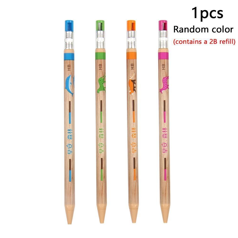 1Pc Mechanische Potlood 2.0 Mm Lood Refill Kan Toevoegen Potlood Willekeurige Potlood Kleuren Vullingen 4 Automatische H2I7: Default Title
