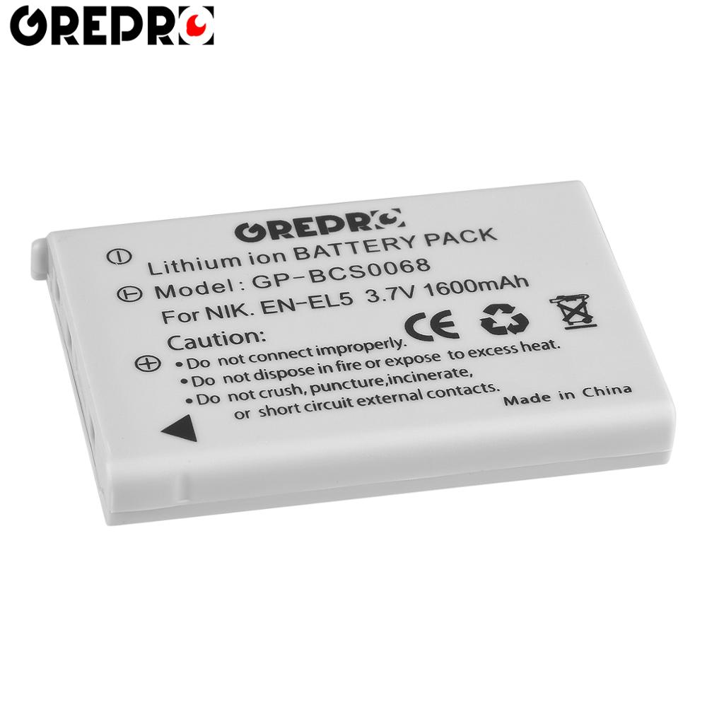 1600mAh EN-EL5 es EL5 batería para cámara Digital + cargador USB para Nikon Coolpix P4 P80 P90 P100 P500 P510 P520 P530 P5000 P5100 L50