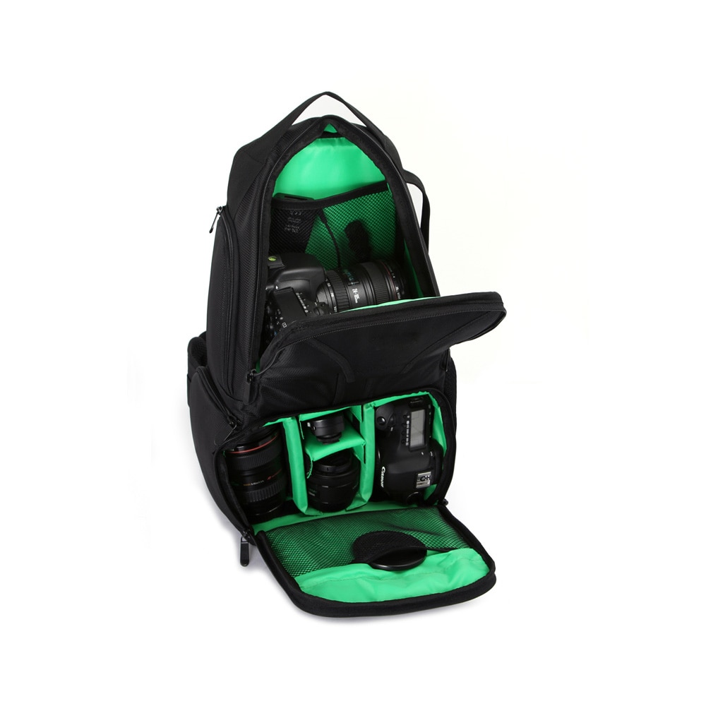 Mochila acolchada multifunción para cámara Digital de vídeo y fotos bolsa impermeable bolsa tipo bandolera para cámara pequeña a prueba de golpes