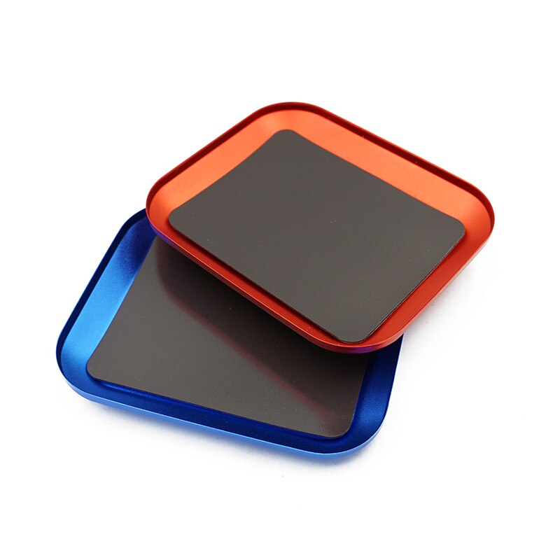 Aluminum Alloy Magnetic Tray Storage Box Container Ring Electronic Parts Screw Beads Organizer Case