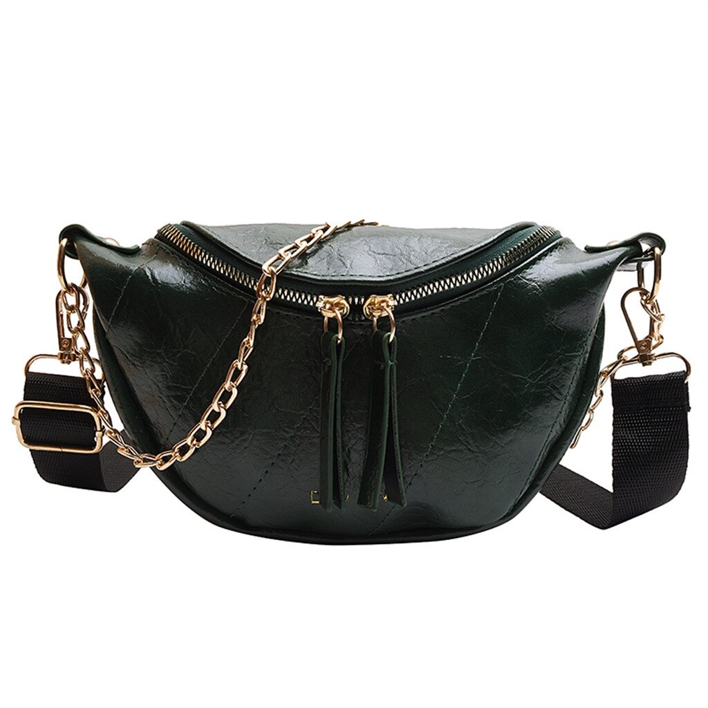 Vrouwen Taille Verpakking Leer Mode Riem Schoudertas Crossbody Tas Bolsos Grandes Para Mujer #35: Green