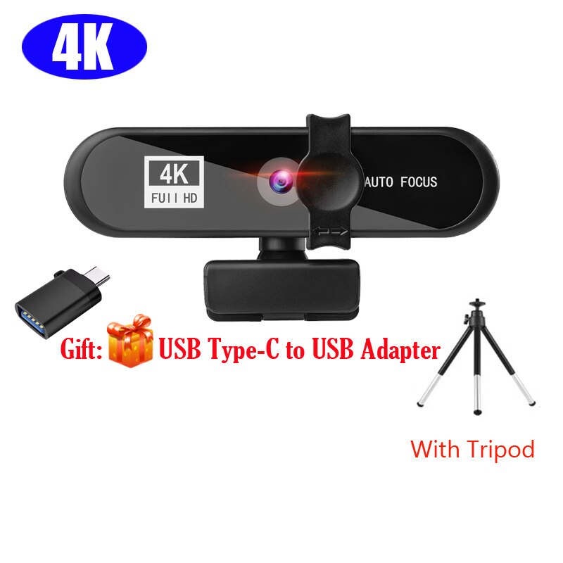 Webcam 4K 1080P 2K 8K Full Hd Web Camera Voor Pc Computer Laptop Usb Webcam microfoon Autofocus Web Camara Webcams Webcamera