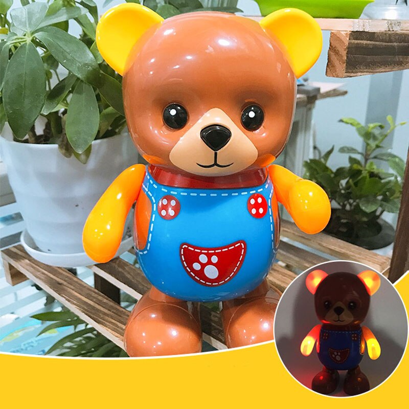 Electric Flash Lighting And Sound Snooze Bear Music Toys Multi-functional Universal Funny For Children