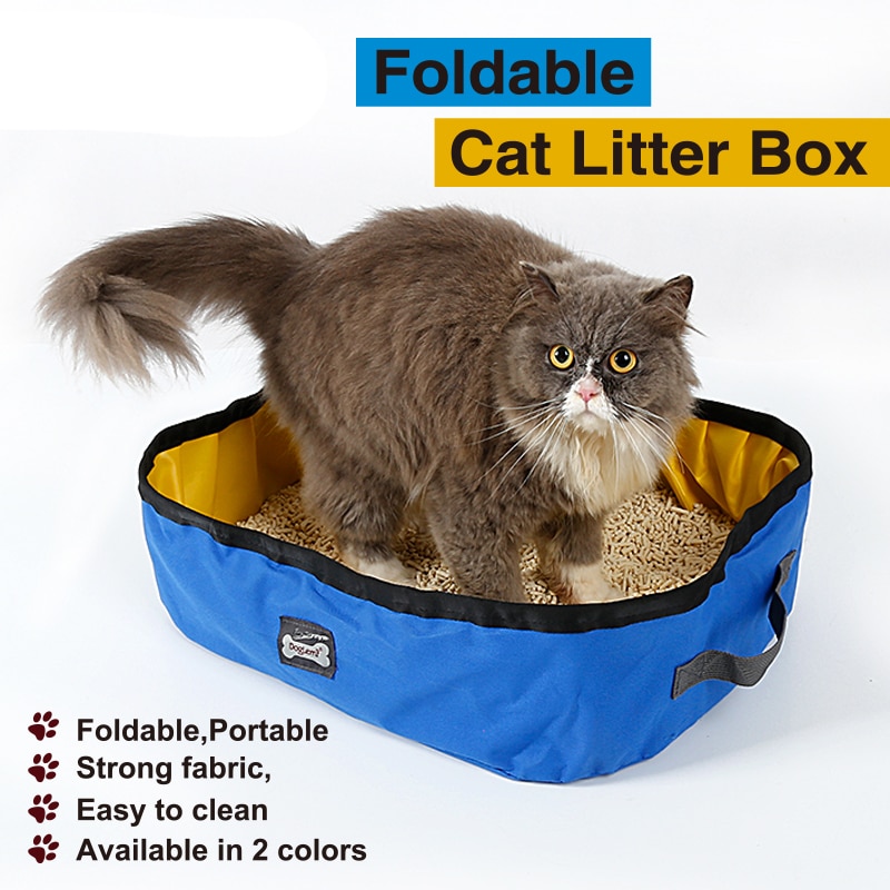 Portable Outdoor Cat Litter Box Foldable Travel Cat Litter Pan