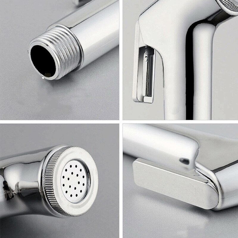 1PC Hand Bidet Spray High Water Pressure ABS Plastic Small Handheld Bathroom Shower Chrome Shattaf Portable Toilet Sprayer Jet
