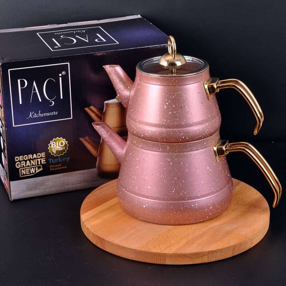 Paçi Metal Kulplu Granit Çaydanlık