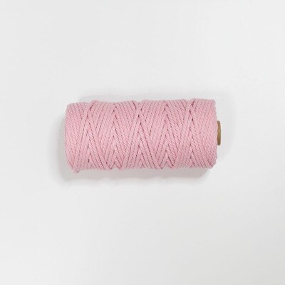 Cordon coloré 100% coton 4mm x 50m, cordelette Beige pour macramé artisanal bricolage fournitures décoratives pour Textile de maison de mariage: D