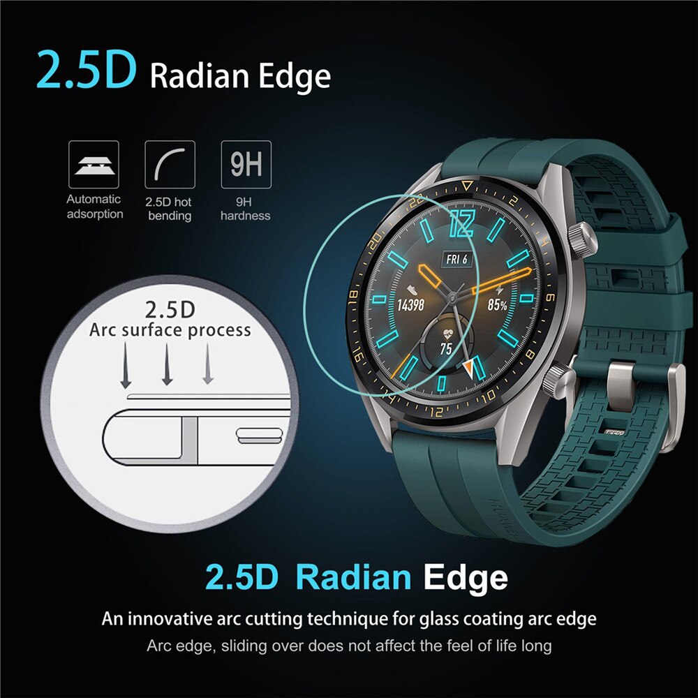 1 Pcs 46MM/42MM Smart Watch Tempered Glass For Huawei GT GT2 Watch HD Tempered Glass Screen Protector Film