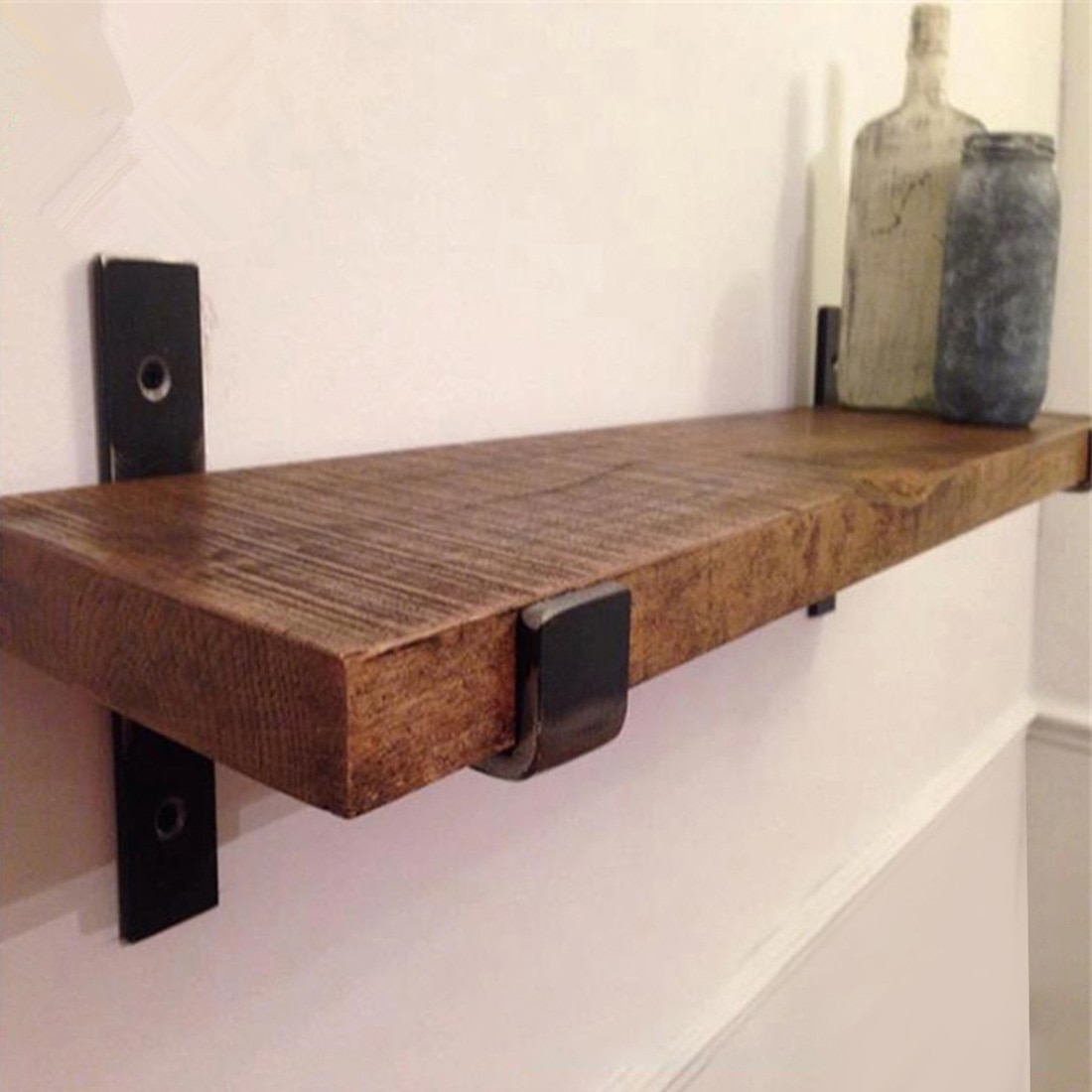 2Pcs Small Medium Large Size Metal Frame Bracket Scaffolding Board Wall Mounted Shelf Storage Holders & Racks without wood Board