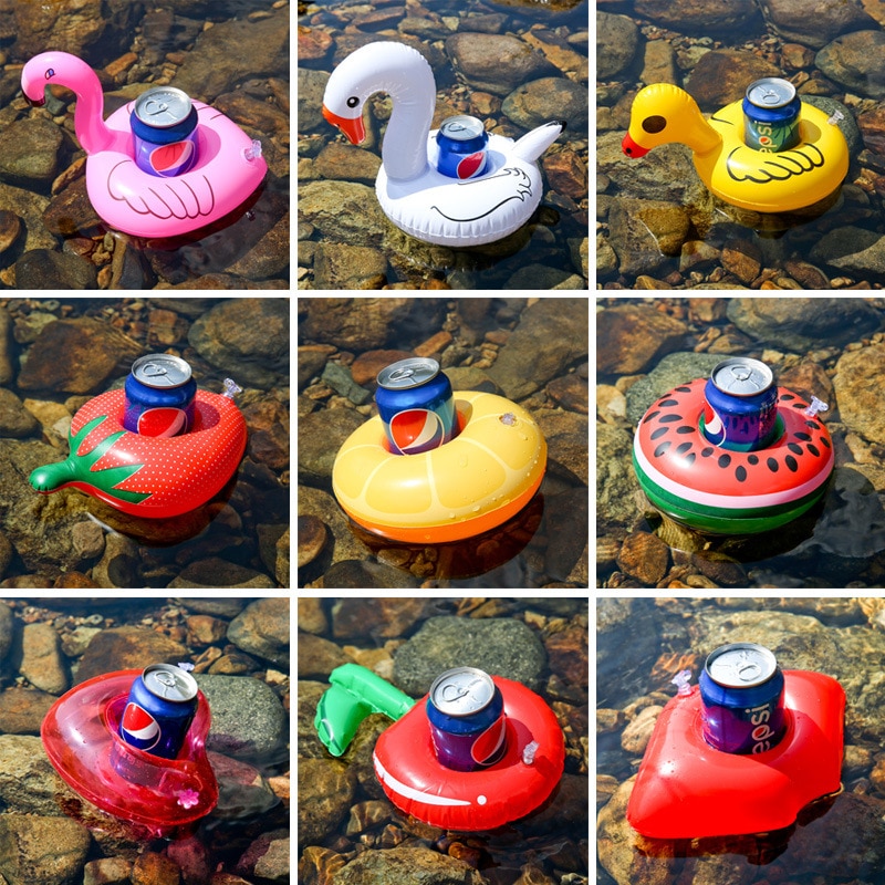 Mini Opblaasbare Bekerhouder Eenhoorn Flamingo bekerhouder Zwembad Float Baden zwembad Speelgoed Partij Decoratie Bar zwemmen ring