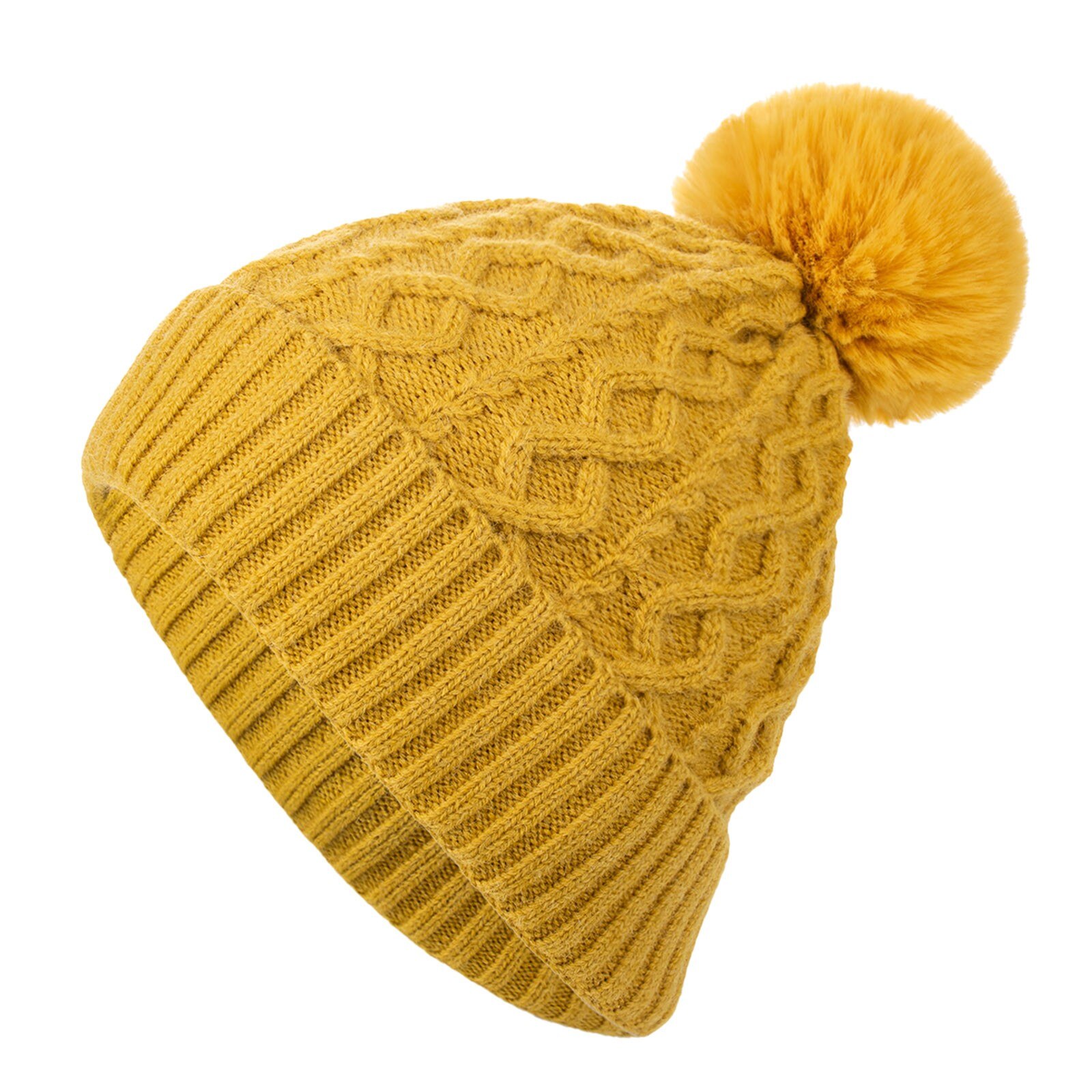 E nuovissimo E di alta qualità inverno esterno neutro per adulti mantenere caldi cappelli per capelli cappello di lana lavorato a maglia in peluche caldo E confortevole: YE