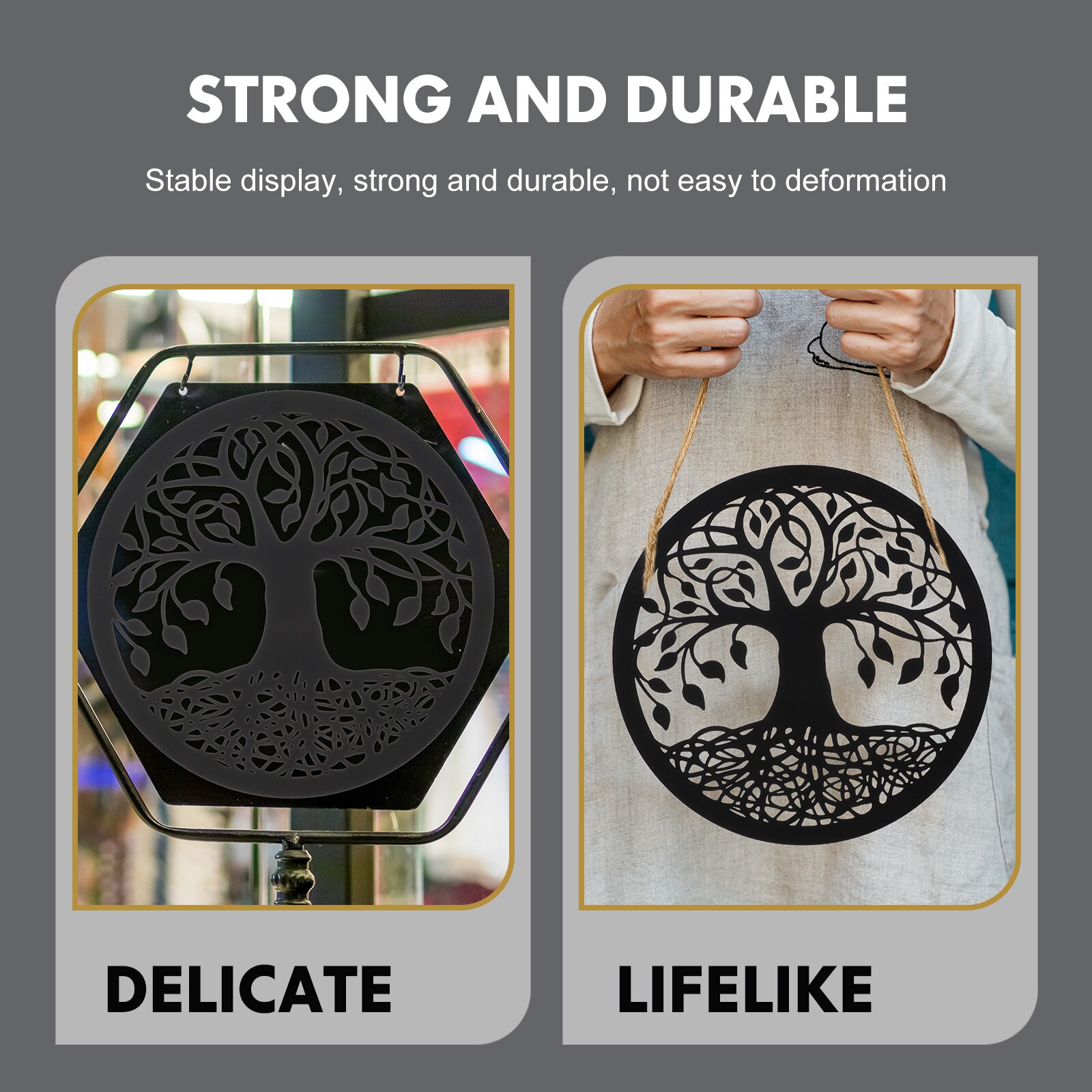 Iron Craft Wall Decor Decorative Metal Wall Ornament Home Garden Wall Pendant