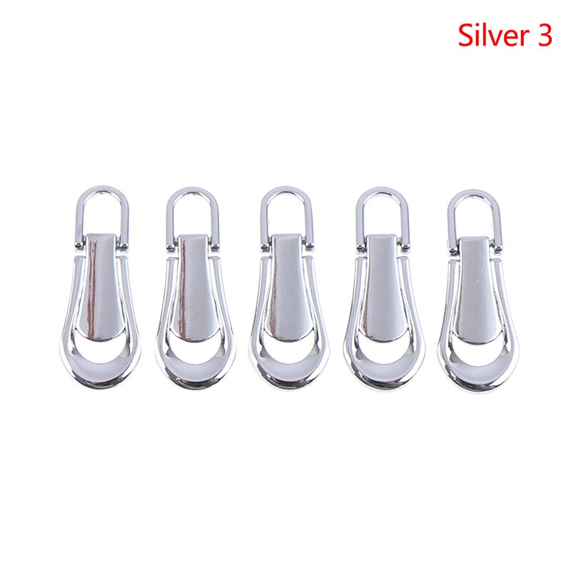 5Pcs Metalen Rits Hoofd Zip Puller Afneembare Rits Reparatie Kits Diy Handgemaakte Craft Quilten Kleding Zakken Levert 3 #5 #: SV3