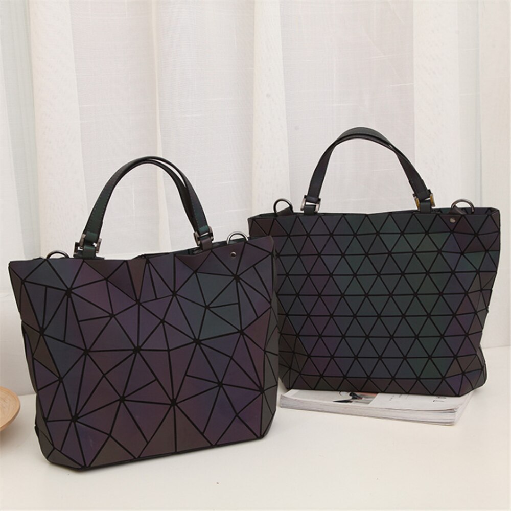 Handtas, geometrische lichtgevende damestas, opvouwbare schoudertas met diamantmotief, diverse crossbodytassen