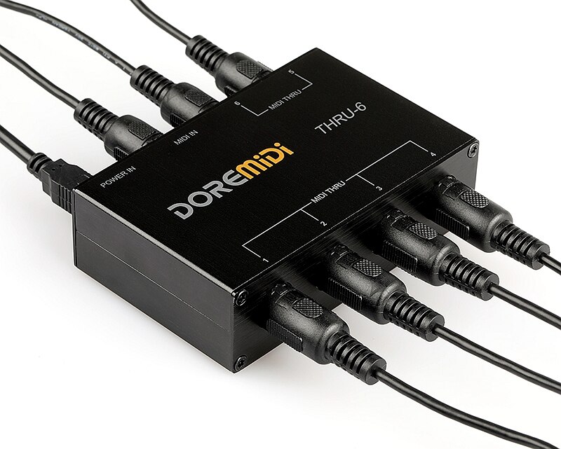 Doremidi Midi Thru 6 Thru Box Controller Midi Kabel Male Naar Male 5 Pin Din Plug