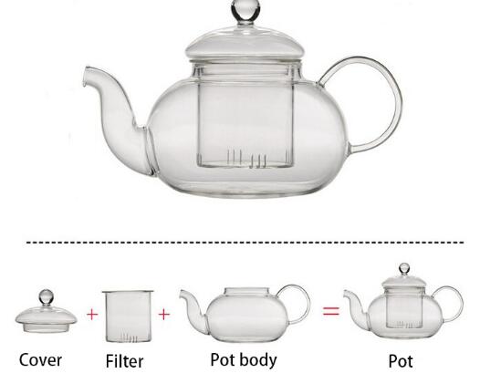 Théière en verre de | Tasse de thé en verre résistante à la chaleur, bouteille pratique, tasse de thé, tasse de thé en verre avec infuseur thé feuille de café végétal