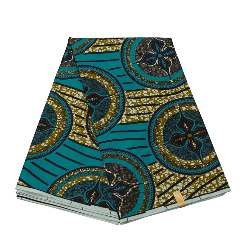 African Print Fabric Wax Fabric Pattern Print Ankara Real Wax Sewing Soft Guaranteed Polyester Material: 6 Yards