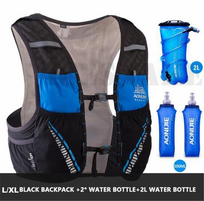 Aonijie 5L Hydratatie Backpack Rugzak Tas Vest Marathon Fietsen Klimmen Water Rugzak Harnas Waterzak Loopwedstrijd
