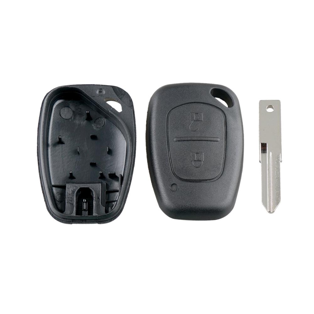Qwmend Voor Renault Sleutel Shell 2 Knoppen Afstandsbediening Sleutelhanger Case Voor Vauxhall/Opel Vivaro/ Renault Movano Trafic renault Kangoo