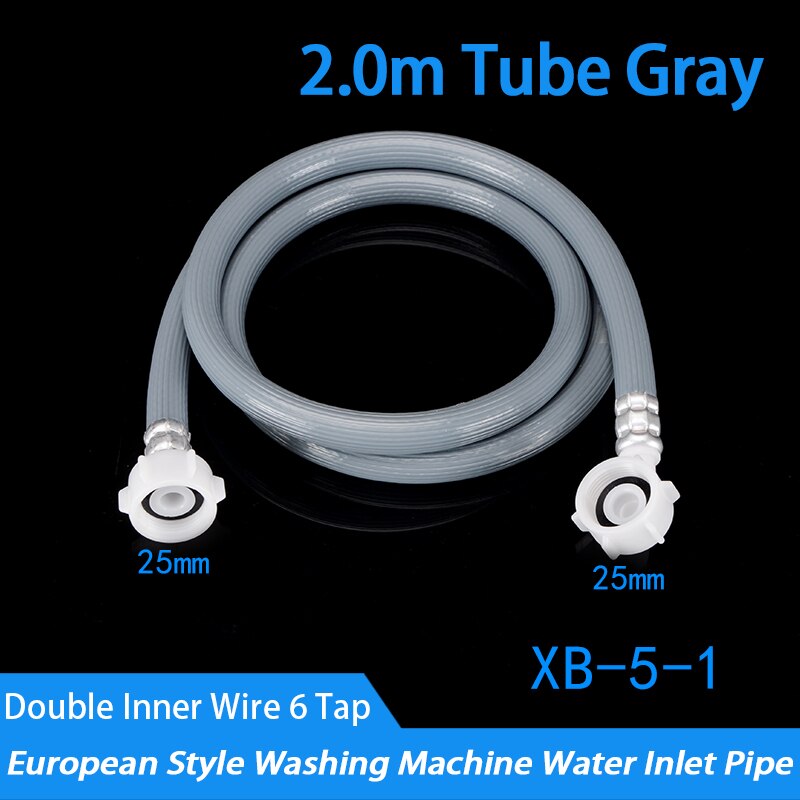 Drum Washing Machine Water Inlet Pipe 3/4" Female Threaded Connection, Length 0.6m 0.8m 1m 1.5m 2m 2.5m 3m 4m 5m 8m: 2M