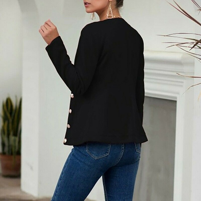 Women Autumn Blazer Slim Fit Smart Casual Button Long Sleeves Office Ladies Jacket Women's Double Breasted Blazer Streetwear