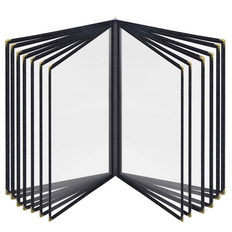 A4 PVC Transparent Menu Cover Protective Cover Restaurant Menu Paper Holder Cover for Bar Cafe Milk Coffee Shop Food: I