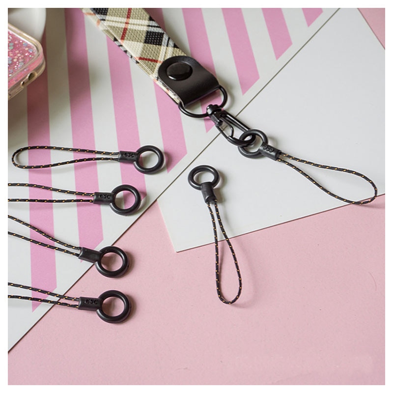 5pcs Accessories Lariat Lanyard string mobile strap small lanyard diy accessories pendant buckle hanging head diy lot