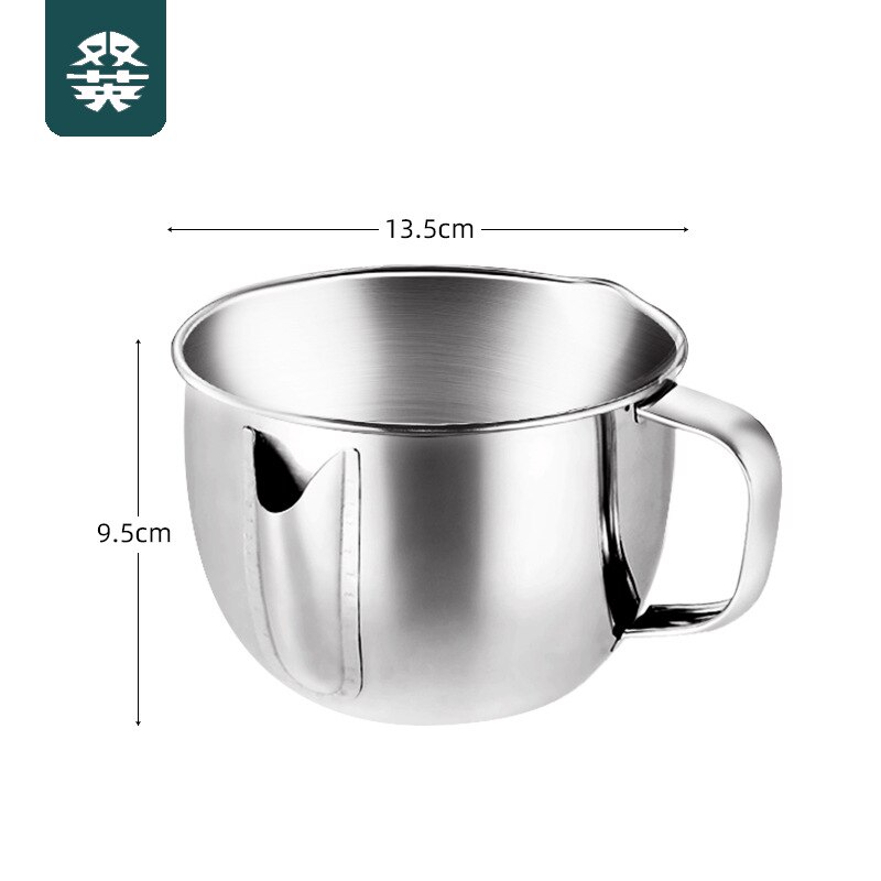 Outai 304 Stainless Steel Oil Bowl Oil Separator Oil Strainer Oil Soup Oil-water Separator Kitchen Skimming Artifact