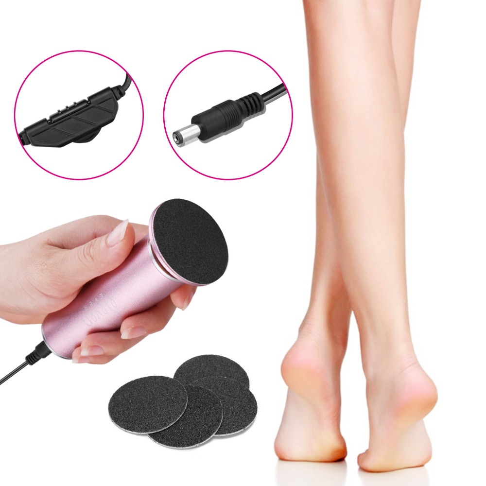 Pied électrique polisseur pied fichier peau morte callosités dissolvant Rechargeable pieds pédicure outils avec 60 pièces papier abrasif