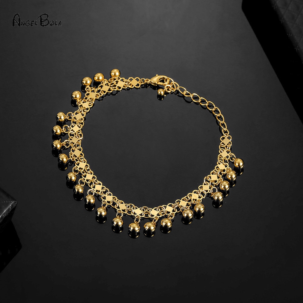 Moslim Islamitische Eenvoudige Leuke Armband Goud Kleur Bal Hanger Charme Allah Ketting Armbanden Voor Islam Vrouwen Moslim Geen Vervagen Sieraden